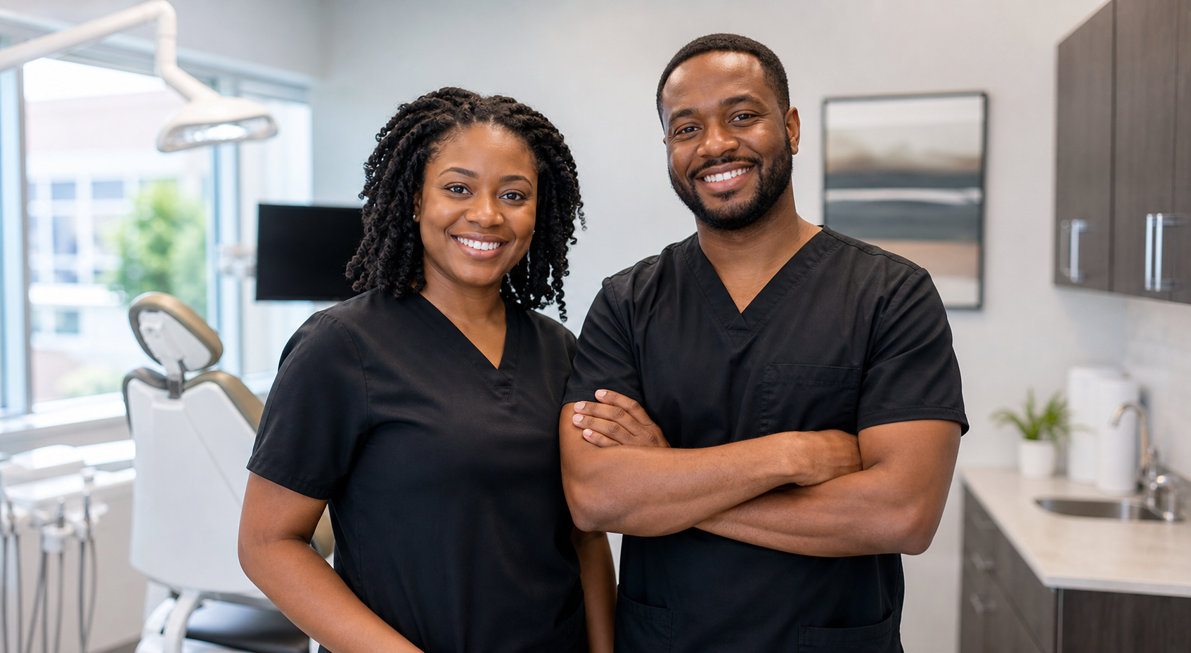 A welcoming African American dental team at Milwaukee Dental Group